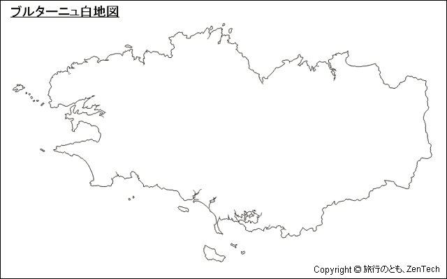 ブルターニュ白地図