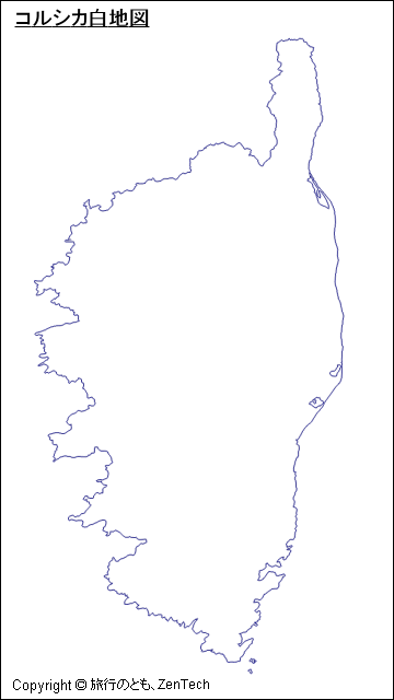 コルシカ白地図