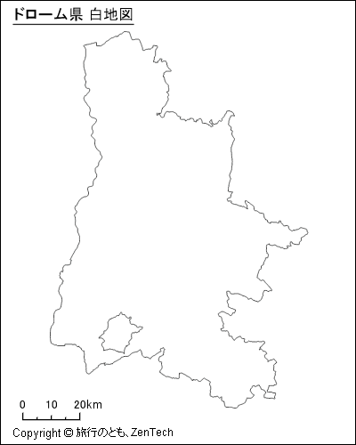 ドローム県 白地図