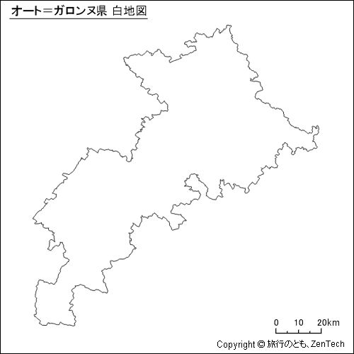 オート＝ガロンヌ県 白地図