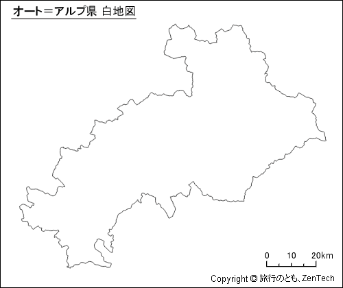 オート＝アルプ県 白地図