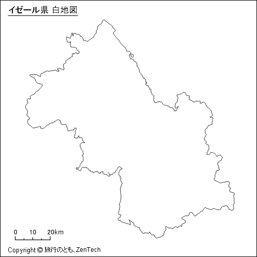イゼール県 白地図