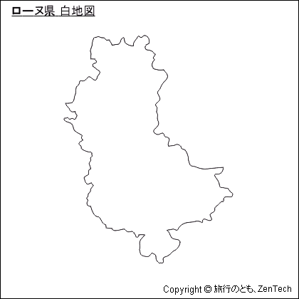 ローヌ県 白地図