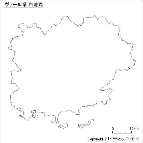 ヴァール県 白地図