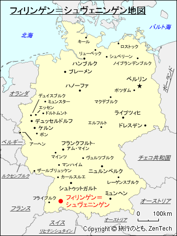 フィリンゲン=シュヴェニンゲン地図