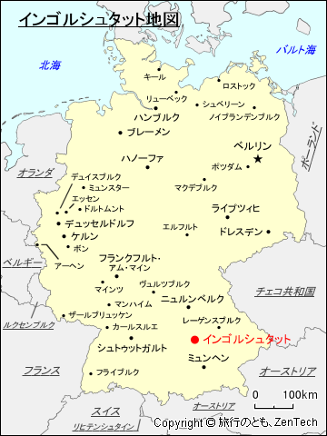 ドイツ インゴルシュタット地図 旅行のとも Zentech