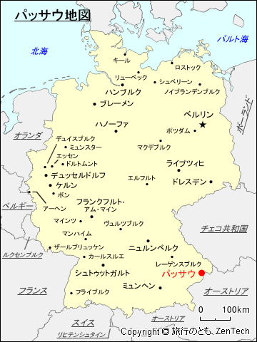 パッサウ地図
