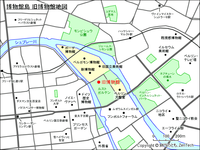 博物館島 旧博物館地図