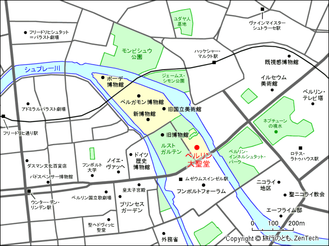 博物館島 ベルリン大聖堂地図
