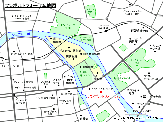 博物館島 フンボルトフォーラム地図