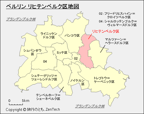 ベルリン リヒテンベルク区地図