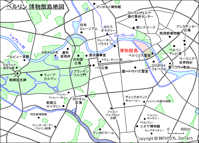 ベルリン地図 ベルリン 博物館島地図
