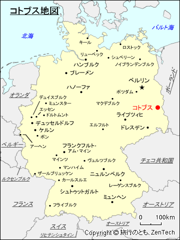 ドイツ コトブス地図 旅行のとも Zentech