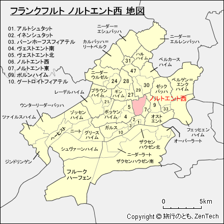 フランクフルト ノルトエント西 地図