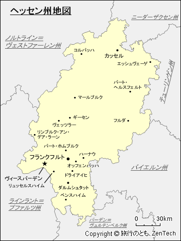 ヘッセン州地図
