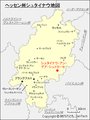 ヘッセン州シュタイナウ・アン・デア・シュトラーセ地図