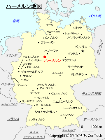 ドイツ ハーメルン地図 旅行のとも Zentech