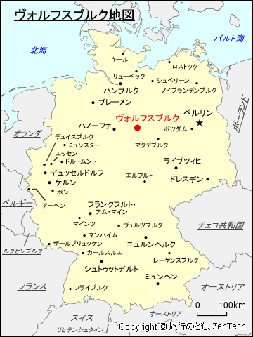 ヴォルフスブルク地図