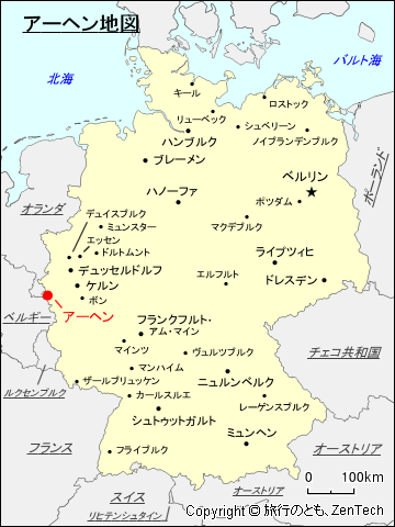 ドイツ アーヘン地図 旅行のとも Zentech