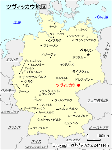 ツヴィッカウ地図