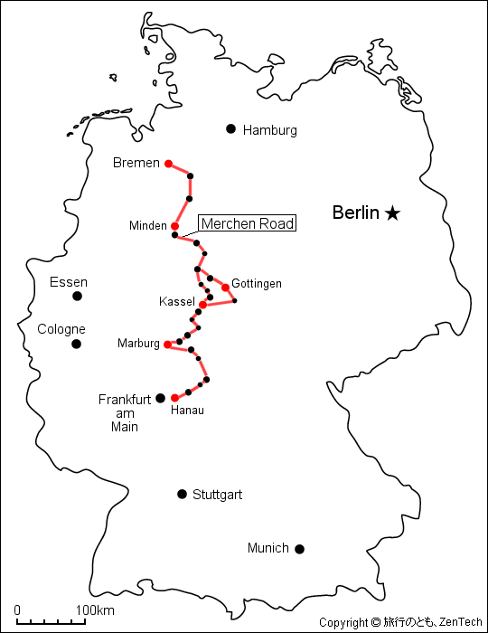 メルヘン街道地図 メルヘン街道地図
