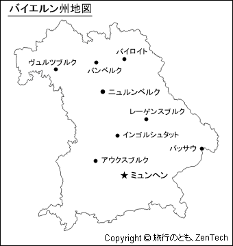 バイエルン州地図