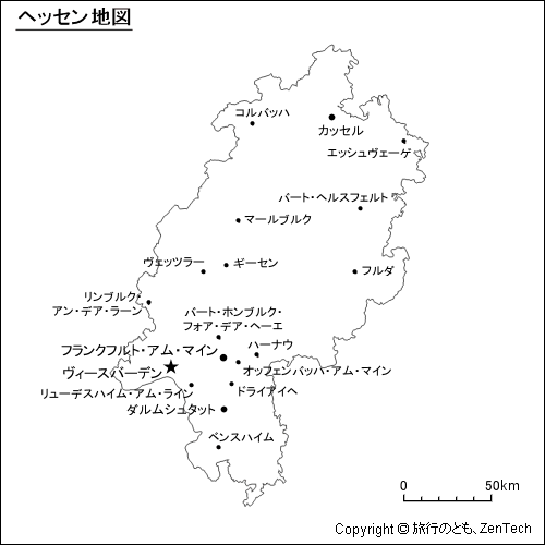 ヘッセン地図