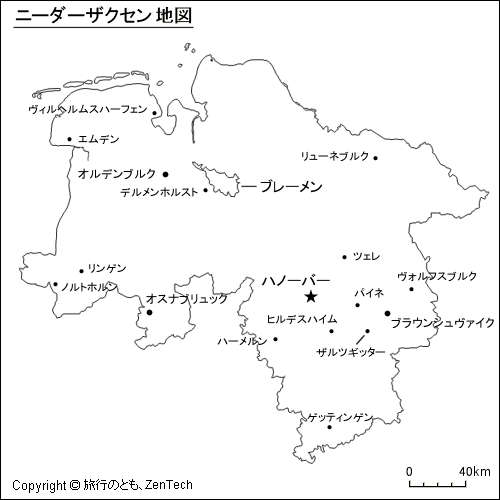 ニーダーザクセン地図