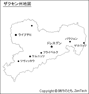 ザクセン地図