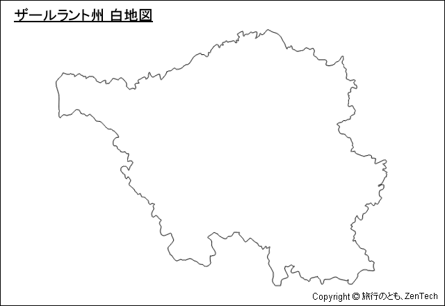 ザールラント州 白地図