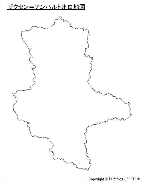 ザクセン＝アンハルト州 白地図