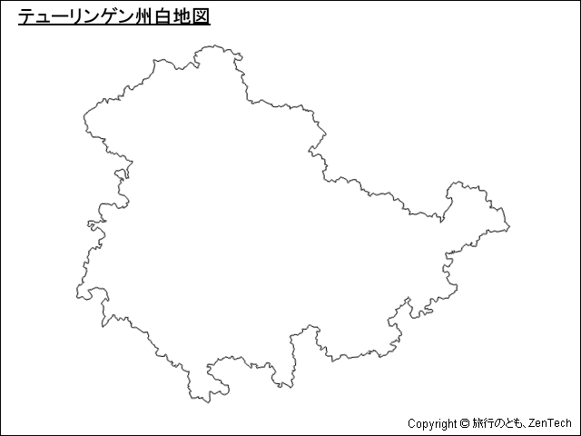 テューリンゲン州白地図