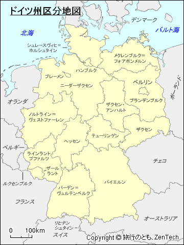 ドイツ州区分地図