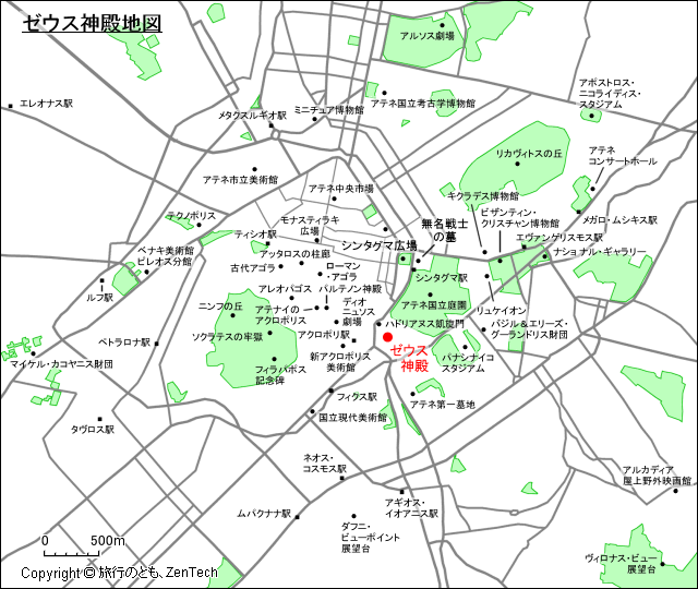 ゼウス神殿地図