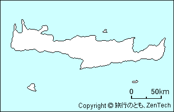 クレタ島白地図