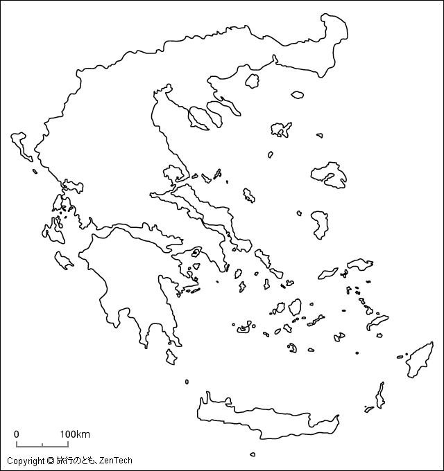 ギリシャ白地図