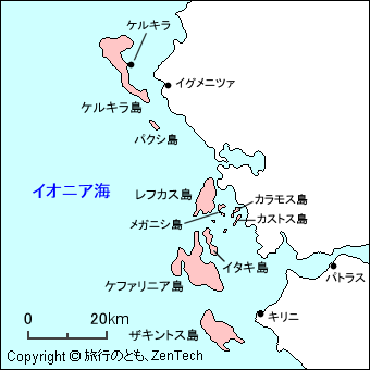 イオニア諸島地図