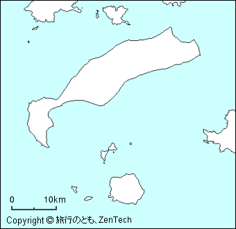 コス島白地図
