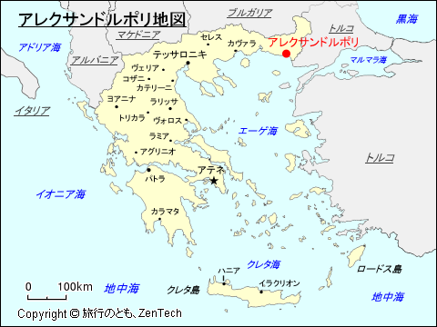 アレクサンドルポリ地図