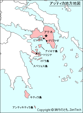 アッティカ地方地図