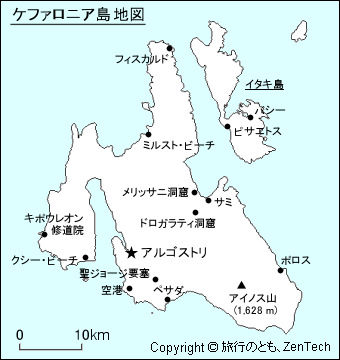 ケファロニア島 地図