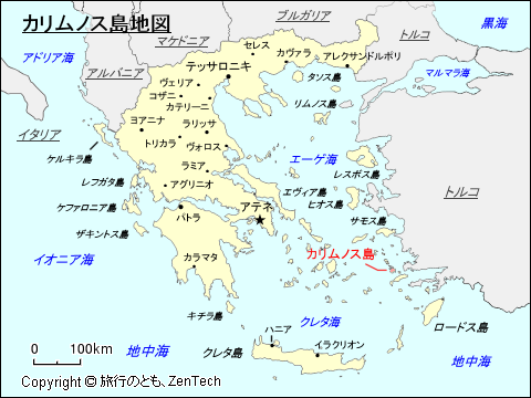 カリムノス島地図