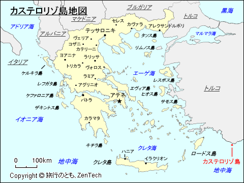 カステロリゾ島地図