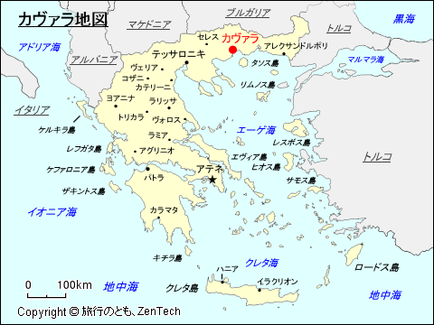 カヴァラ地図