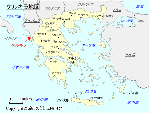 ケルキラ地図