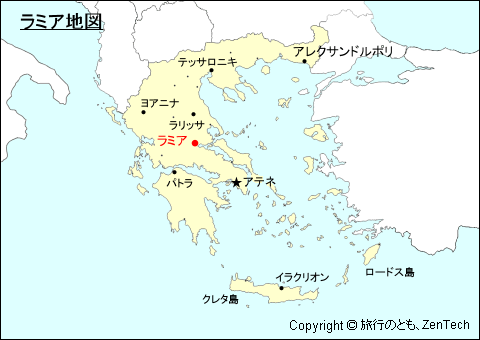 ギリシャにおけるラミア地図