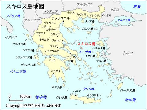 スキロス島地図