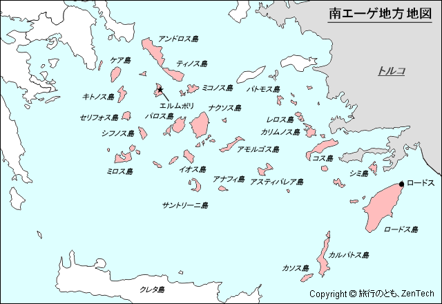 南エーゲ地方地図