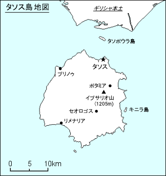 タソス島 地図