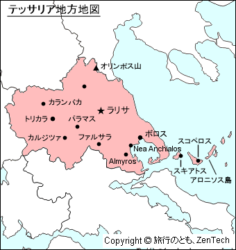 テッサリア地方地図